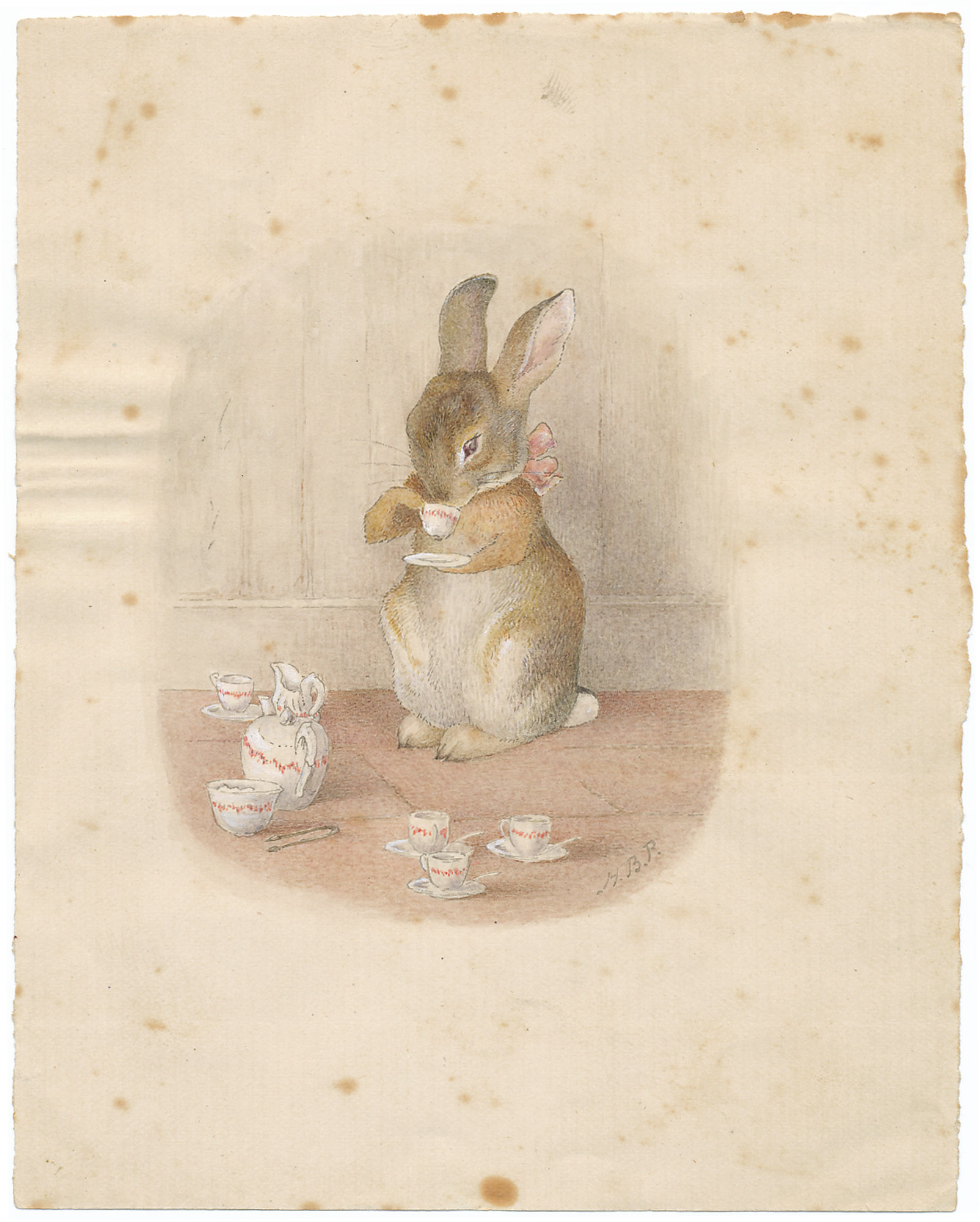 Rabbit Tea Party - Beatrix Potter | Greeting Card