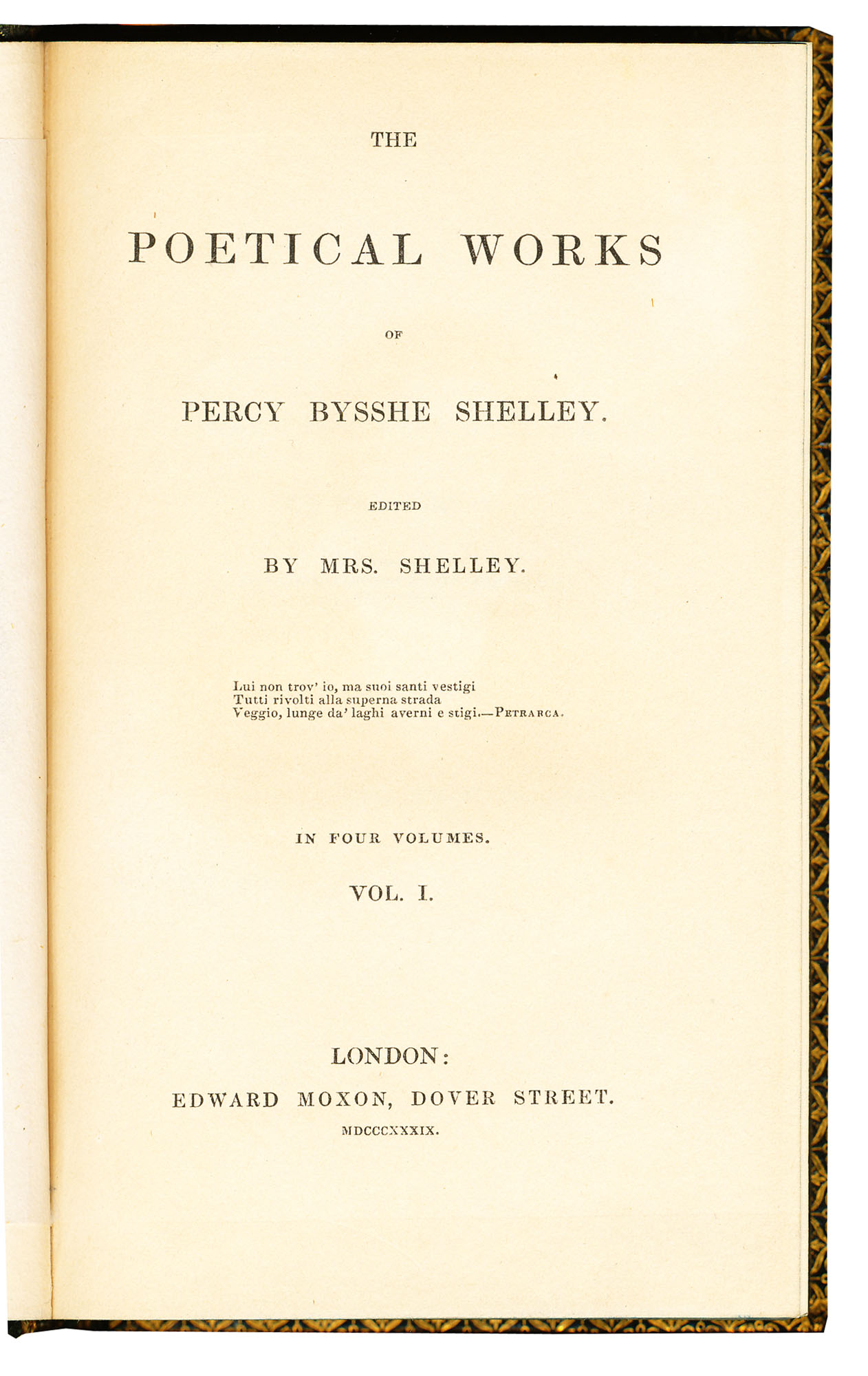 The Poetical Works of Percy Bysshe Shelley by SHELLEY, Percy Bysshe ...