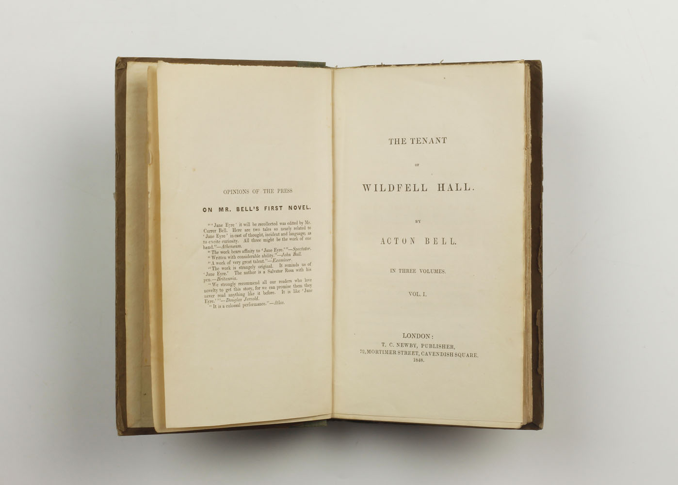 The Tenant of Wildfell Hall by BRONTE,Anne - Jonkers Rare Books