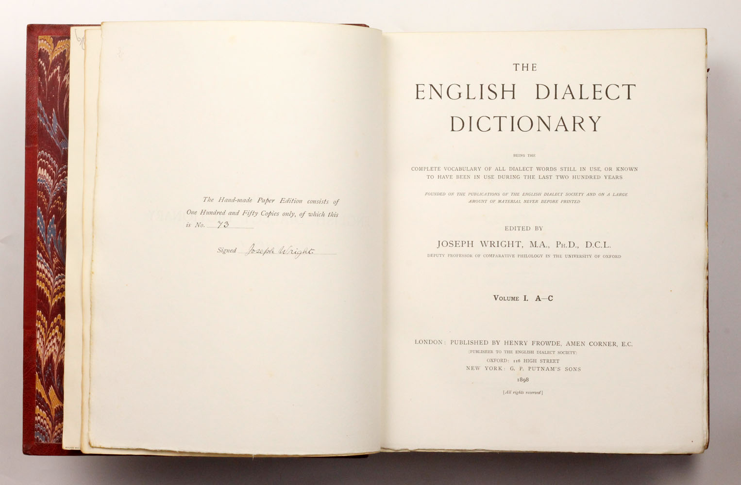 The English Dialect Dictionary by WRIGHT, Joseph - Jonkers Rare Books